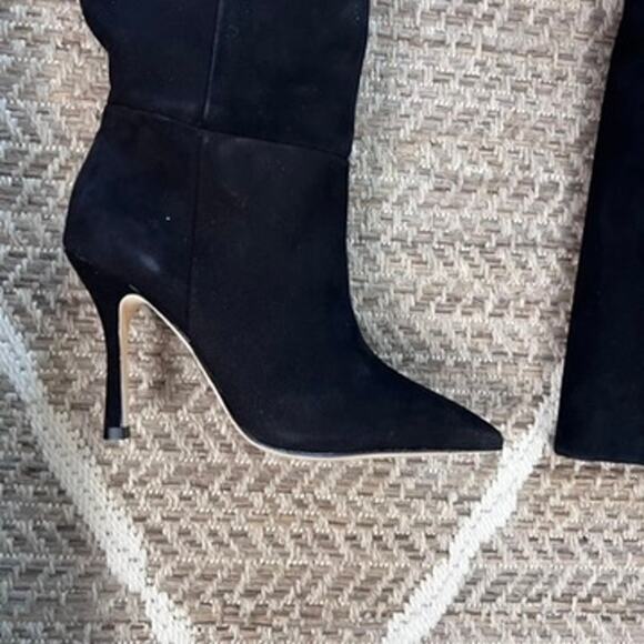 Larroude Kate Boot In Black Suede Sz 6.5 - Picture 5 of 10